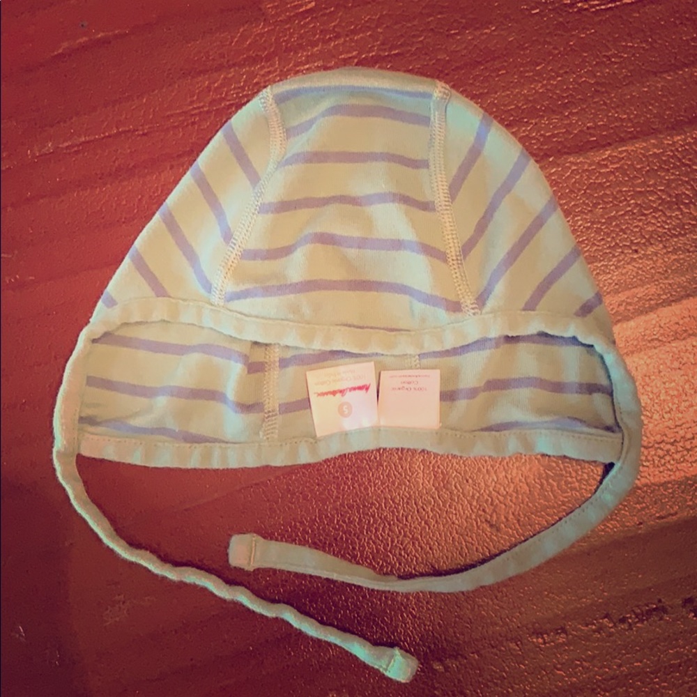 HANNA ANDERSSON Organic Cotton Stripe Pilot Cap.